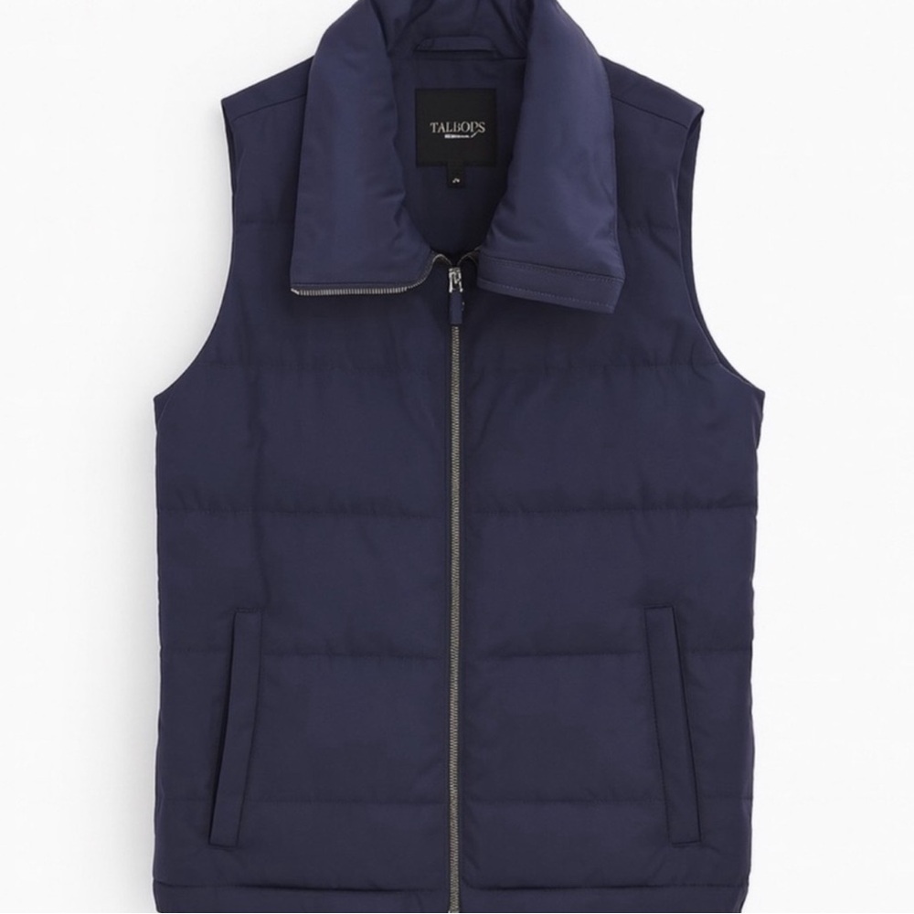 Talbots Men's Dark Blue Quilted Vest
